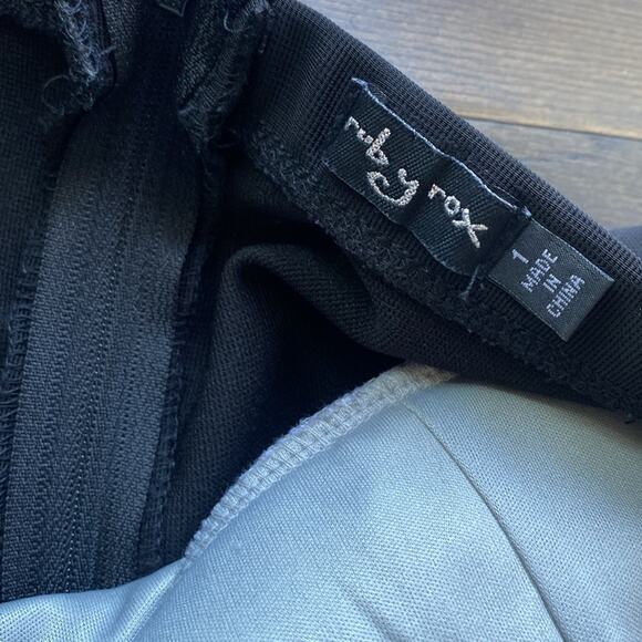 RUBY ROX Strapless Dress Womens Sz XS Black Rhinestone Stretch Cocktail Prom - Picture 4 of 6